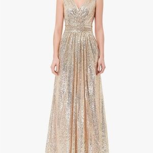 ✨NWT Kate Kasin Sequin Evening gown, zip back, fully lined, size 8 in Rose Gold